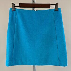 The Limited Wool Blend Mini Skirt In Blue Size 4
